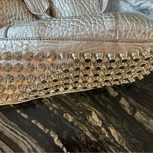 Alexander Wang Rocco silver metallic leather bag